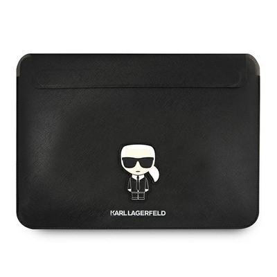 Karl Lagerfeld Saffiano Ikonik Patch Logo Sleeve Black - etui MacBook 16&quot;