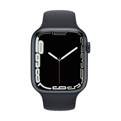 OUTLET Apple Watch Series 7 GPS, 45mm Midnight Aluminium Case with Midnight Sport Band - Regular