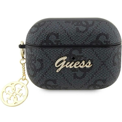 Guess 4G Script Logo With Charm Black - etui AirPods