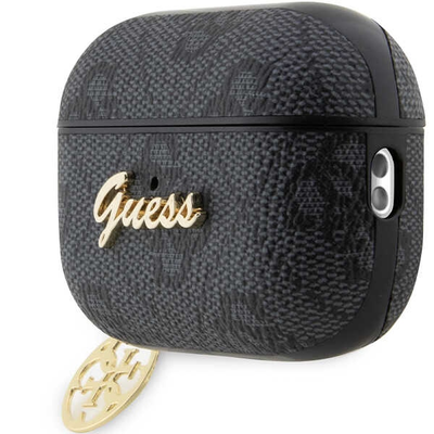 Guess 4G Script Logo With Charm Black - etui AirPods