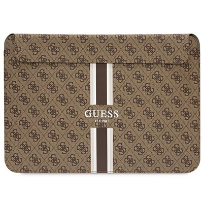 Guess 4G Sleeve With Printed Stripes Brown - pokrowiec MacBook 16&quot;