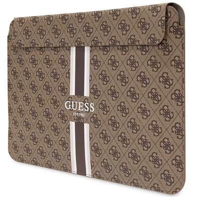 Guess 4G Sleeve With Printed Stripes Brown - pokrowiec MacBook 16&quot;