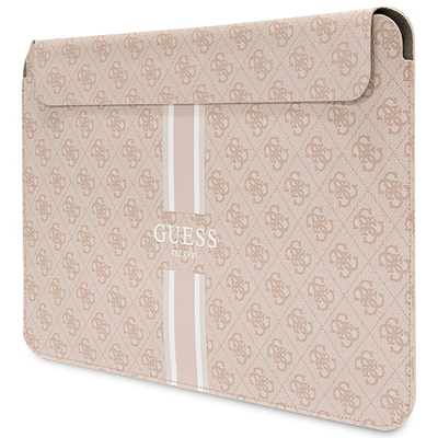 Guess 4G Sleeve With Printed Stripes Pink - pokrowiec MacBook 16&quot;