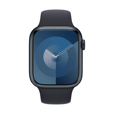 OUTLET Apple Watch Series 9 GPS 45mm Midnight Aluminium Case with Midnight Sport Band - M/L- Produkt otwarty - rękojmia ograniczona do 1 roku