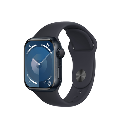 OUTLET Apple Watch Series 9 GPS 41mm Midnight Aluminium Case with Midnight Sport Band - S/M - Produkt otwarty - rękojmia ograniczona do 1 roku