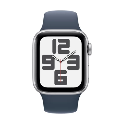 OUTLET Apple Watch SE GPS + Cellular 40mm Silver Aluminium Case with Storm Blue Sport Band - S/M Kopia - Produkt otwarty - rękojmia ograniczona do 1 roku