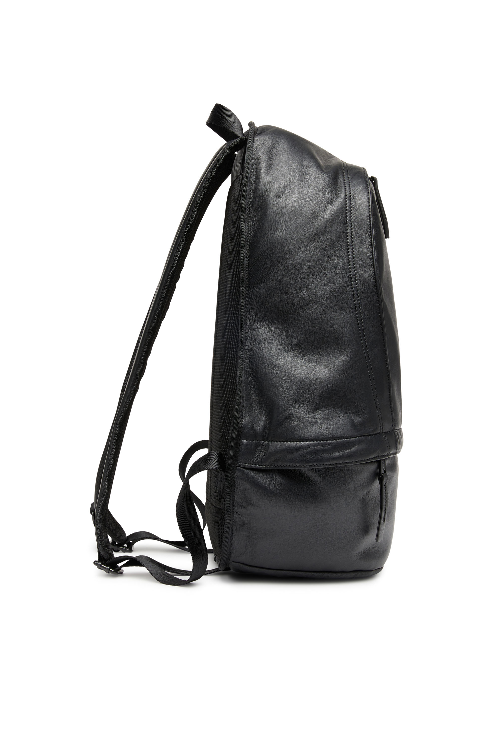 Diesel - RAVE BACKPACK, Unisex Rave-Leather backpack with metal D in Black - Image 3