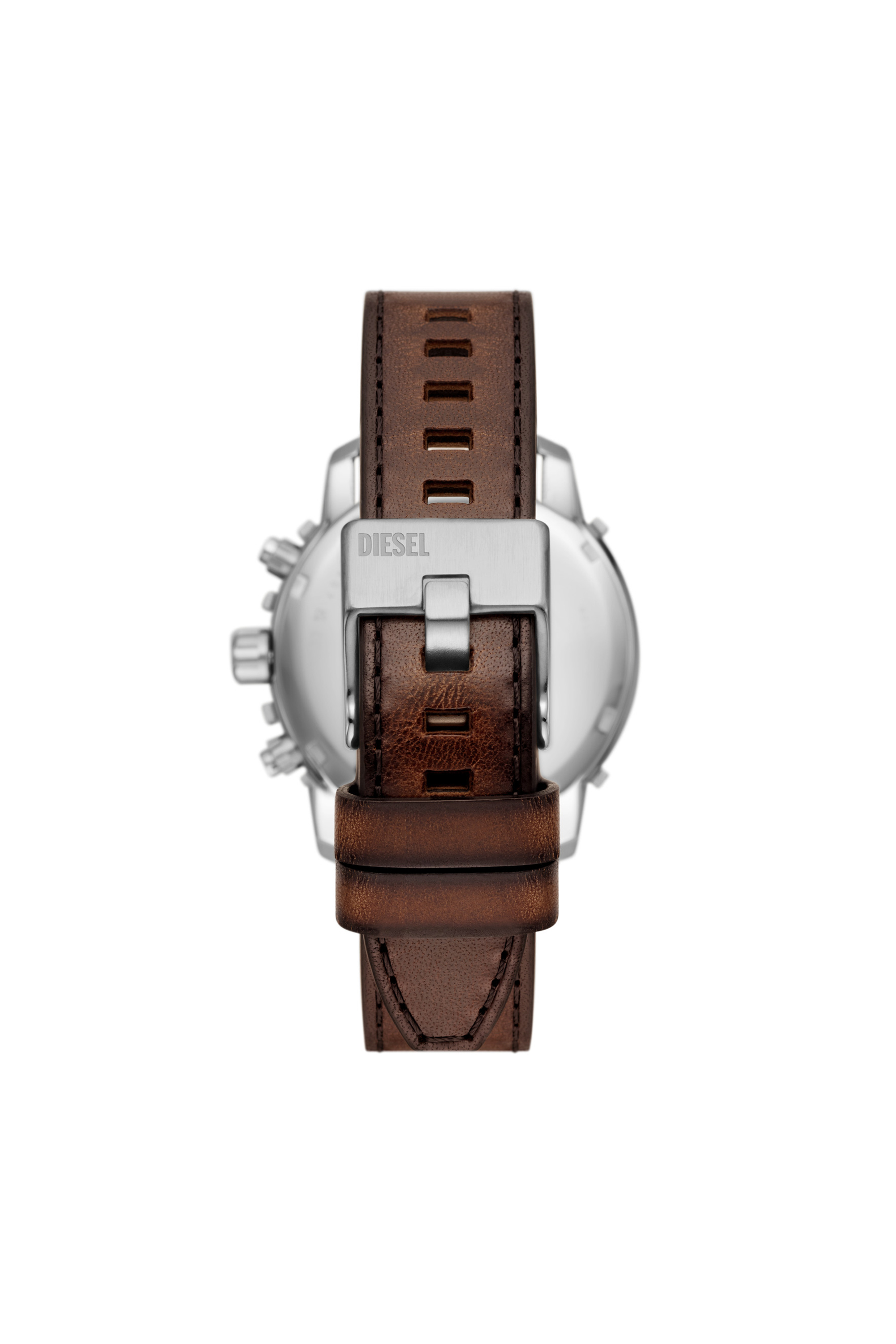 Diesel - DZ4604, Man Griffed Chronograph Brown Leather Watch in Brown - Image 2