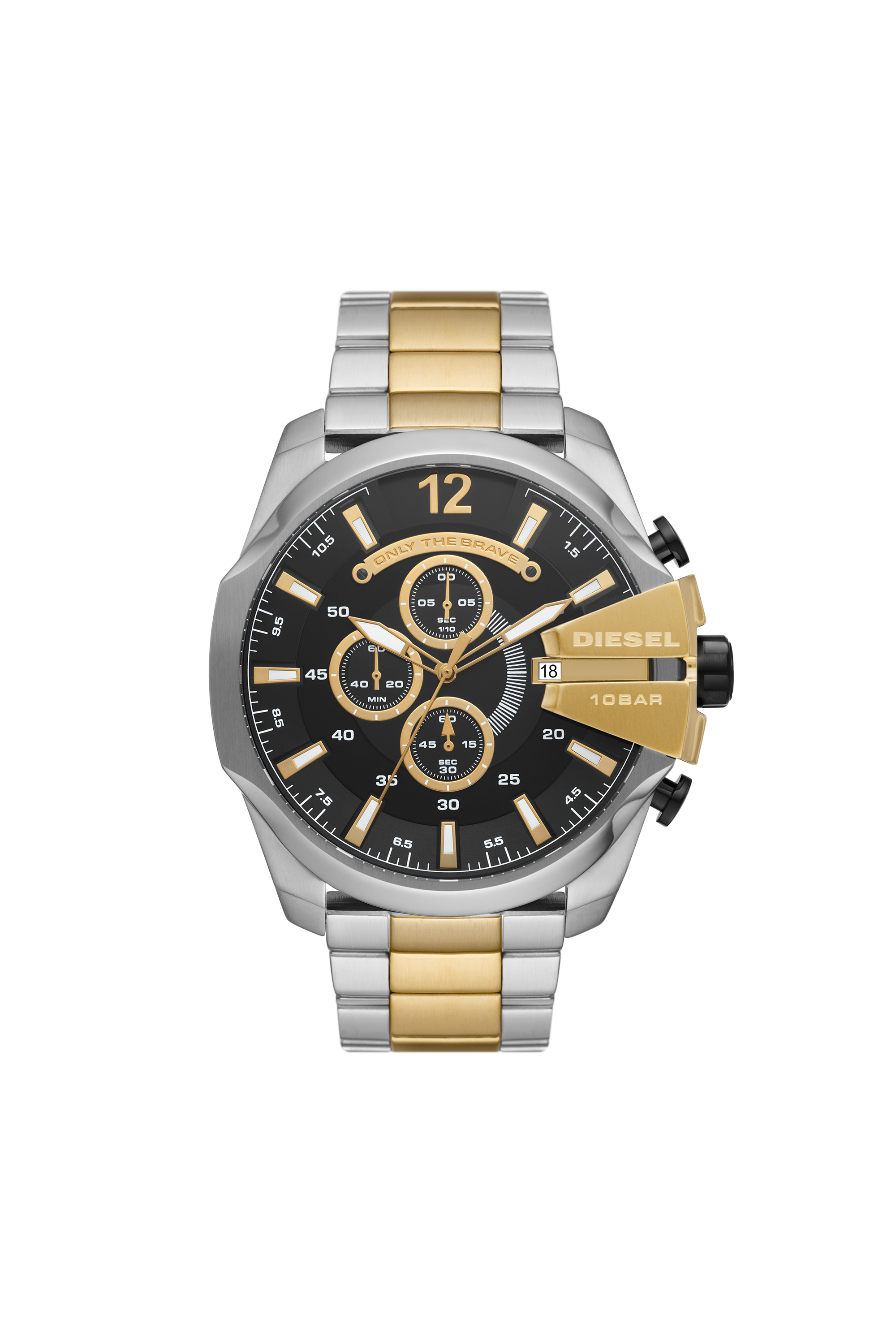 Diesel - DZ4581, Man Mega Chief Chronograph Stainless Steel Watch in Silver - Image 1