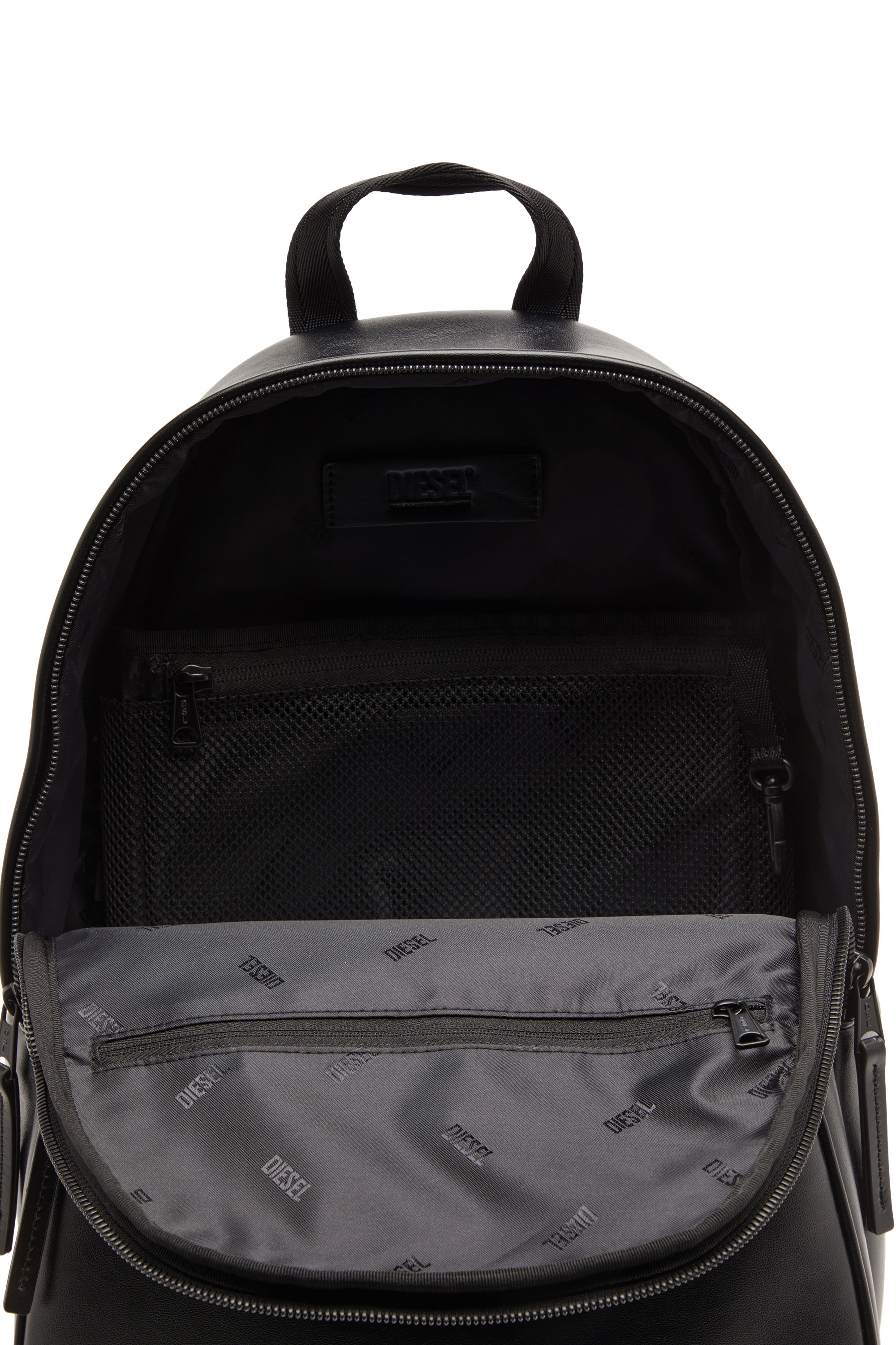 Diesel - HOLI-D BACKPACK M, Unisex Holi-D-Backpack in bonded neoprene in Black - Image 4