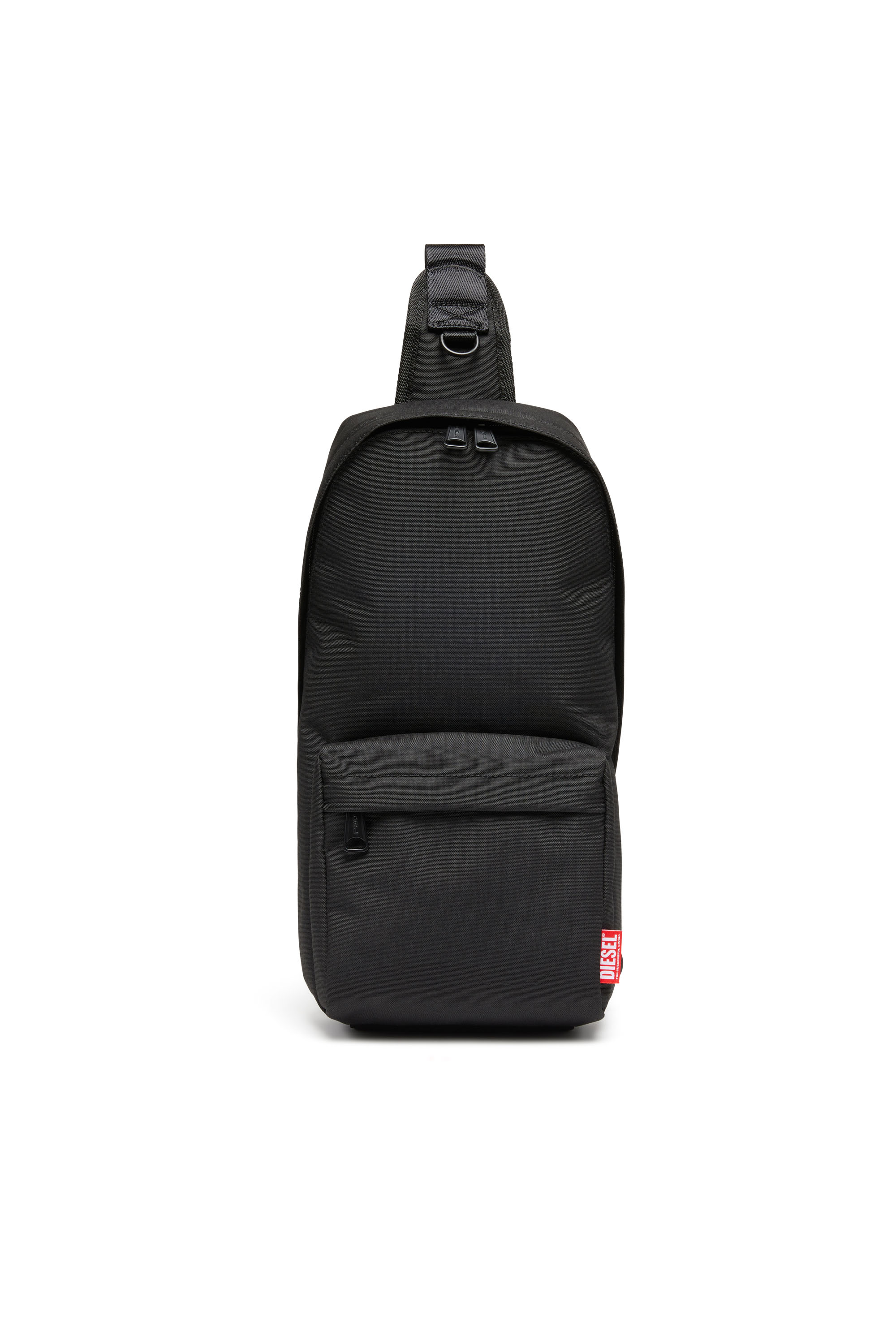 Diesel - D-BSC SLING BAG X, Unisex D-Bsc-Sling backpack in heavy-duty shell in Black - Image 1