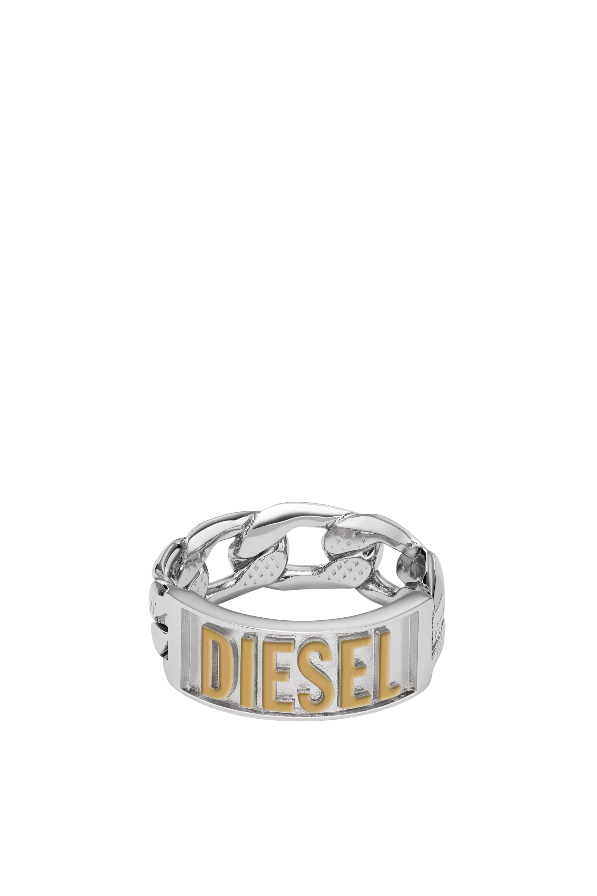 Diesel - DX1420, Man Two-Tone Stainless Steel Band Ring in Silver - Image 2