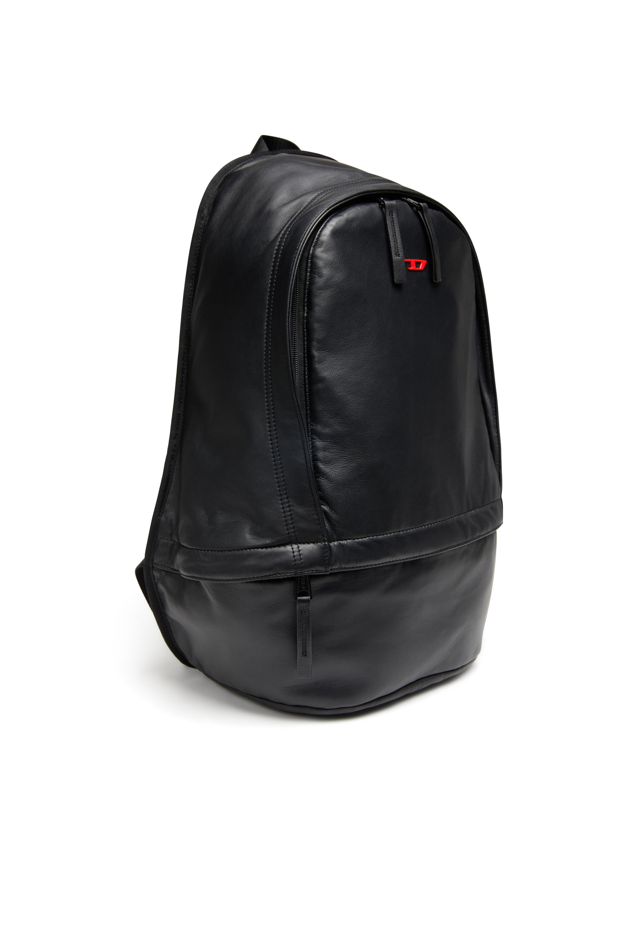 Diesel - RAVE BACKPACK, Unisex Rave-Leather backpack with metal D in Black - Image 5