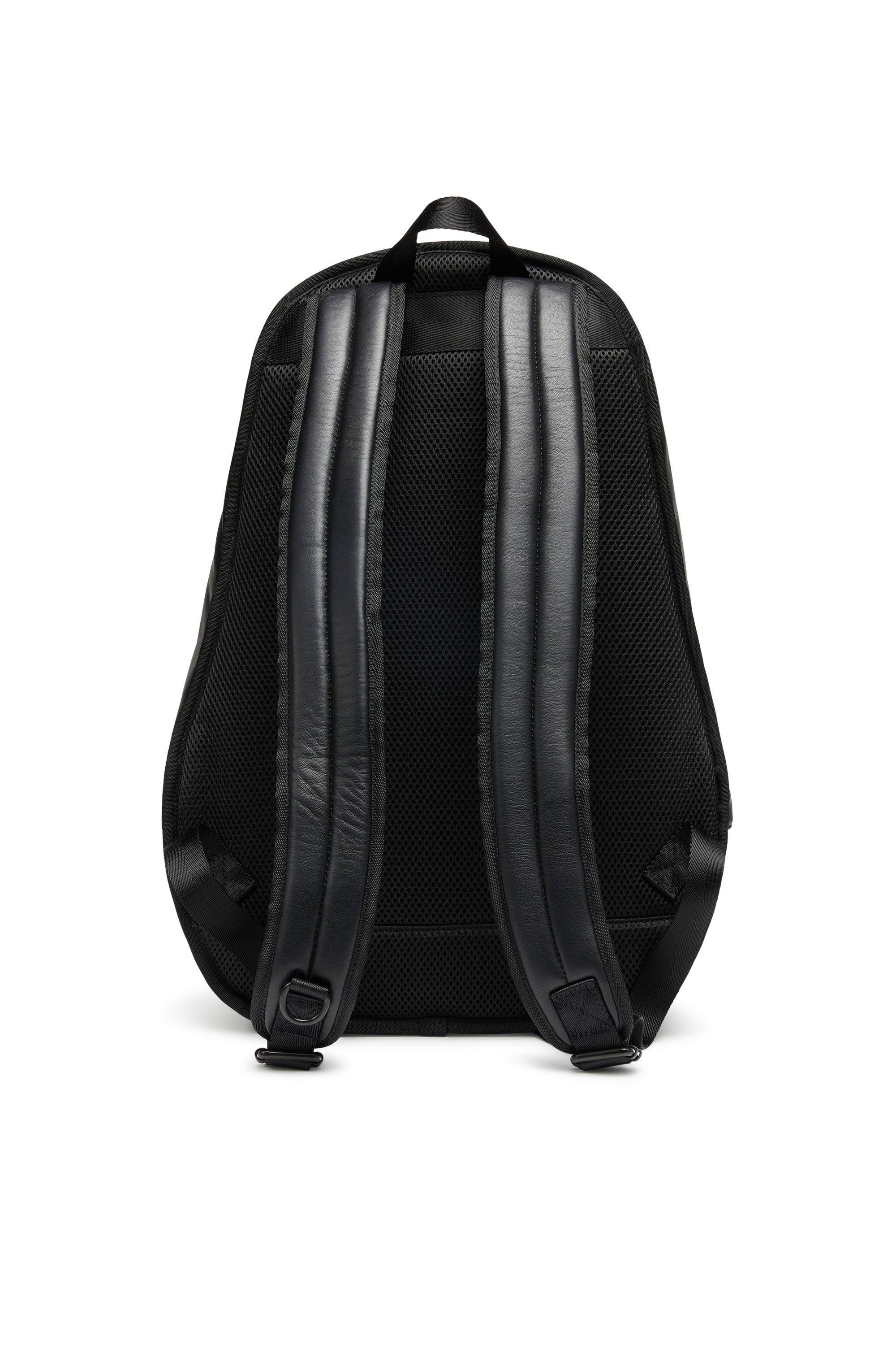 Diesel - RAVE BACKPACK, Unisex Rave-Leather backpack with metal D in Black - Image 2