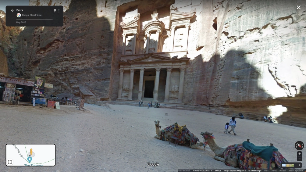 Google Street View image from Petra in Jordan
