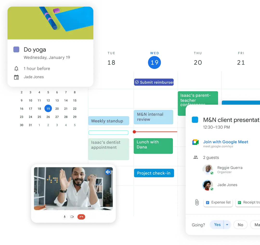 Sharable calendar with Google Workspace.