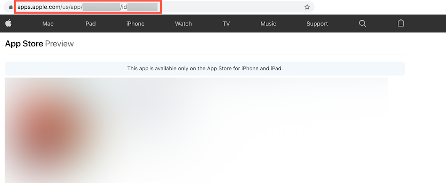 iTunes app url in account settings.