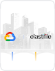Miniatura de edificios de gran altura alineados con Google y los logotipos de Elastifile 