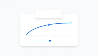 전환 및 비용 그래프를 보여주는 UI