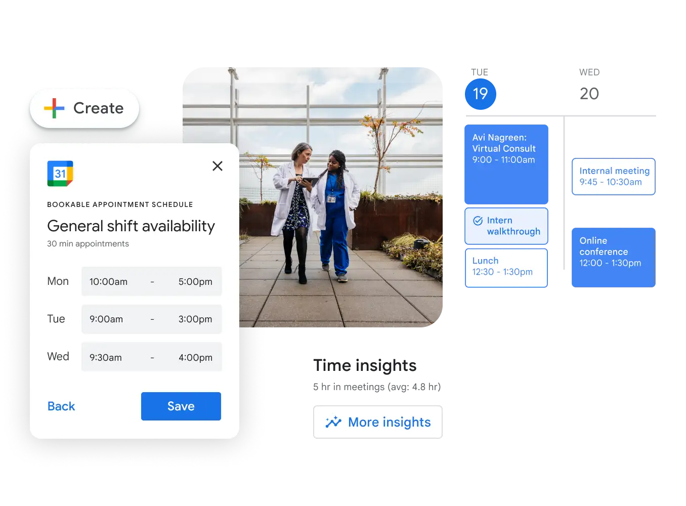 Google Calendar to create appoint scheduling and manage routine tasks.