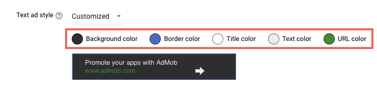 Example of ad unit custom colors deprecation.