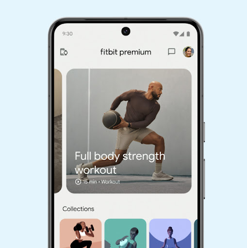 Fitbit Premium workout screen
