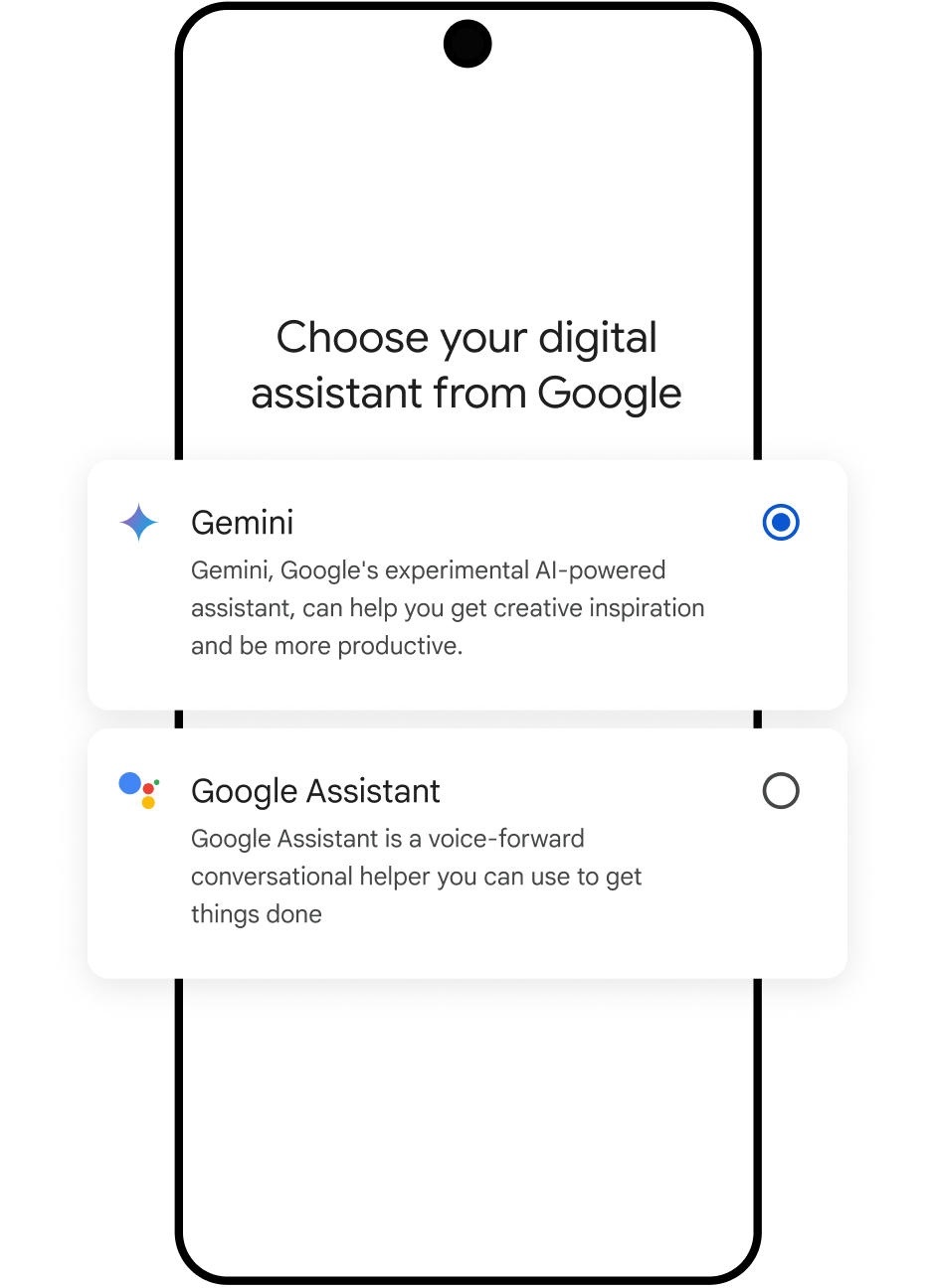 Slide for Choose your digital assistant from Google