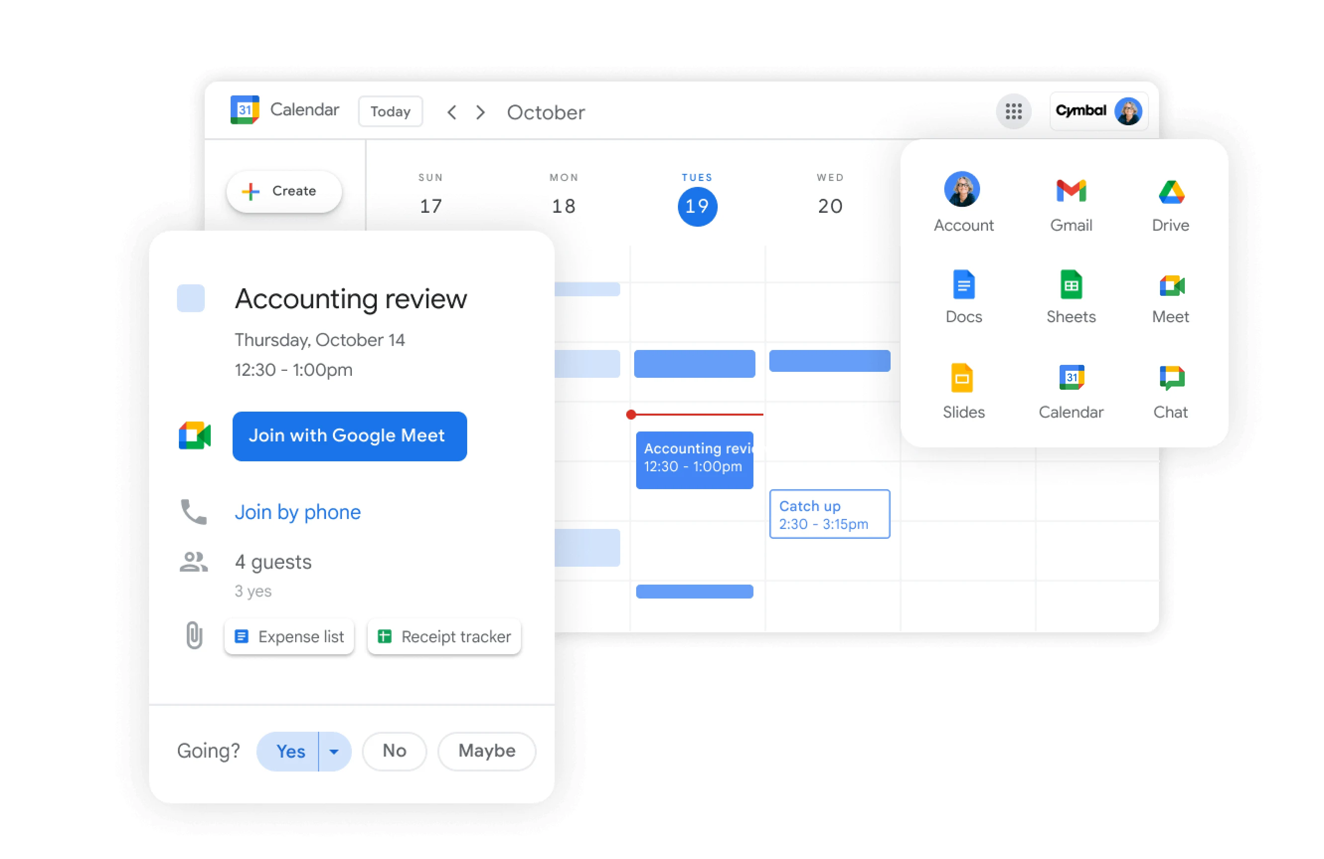 Google Workspace includes Google Meet, Chat, Drive, Docs, Sheets, Slides in one subscription. 