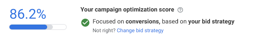 Recommendations in optimization score