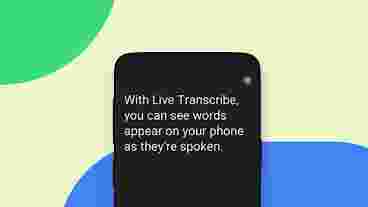 'लाइव ट्रांसक्राइब' की स्क्रीन