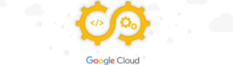 A CI/CD representation with a Google Cloud logo