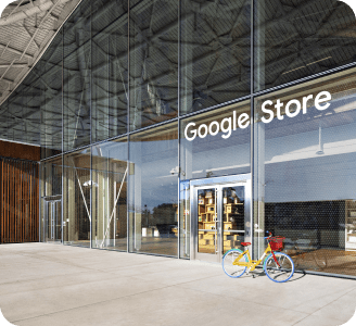 The new storefronts of the Google Store in Mountain view. In one of the stores