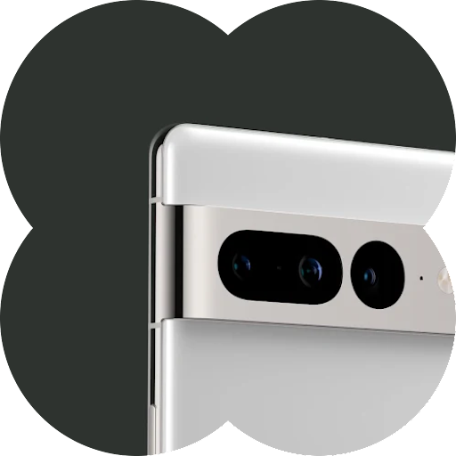 A close-up of the rear camera on an Android phone.