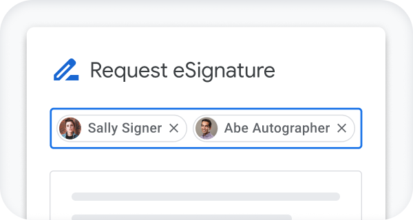 An outgoing request for an eSignature with multiple recipients 