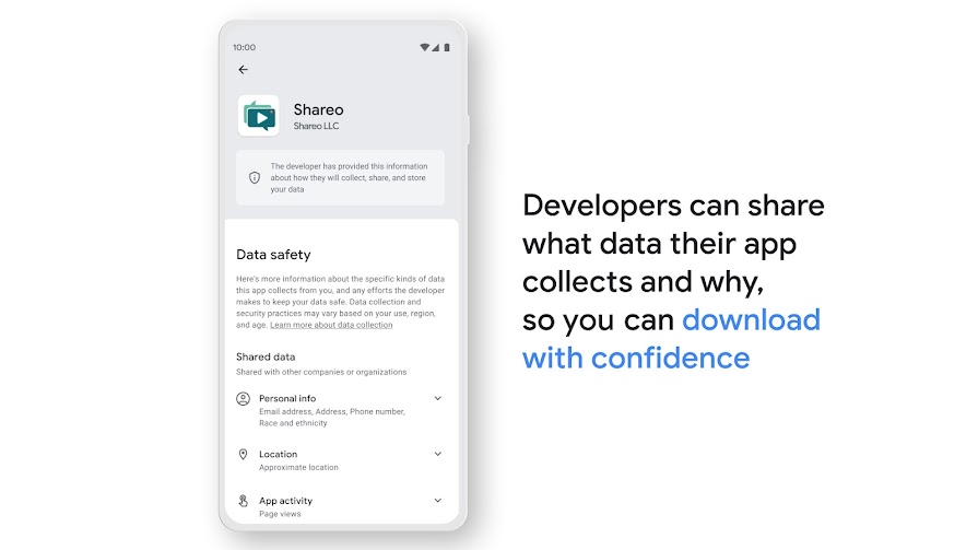 Google Play Data Safety Section