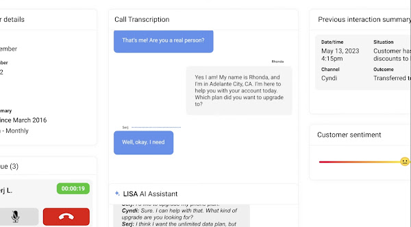 Contact Center AI Platform customer and agent journey demo