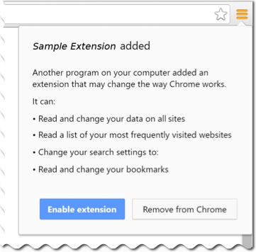 O pop-up do Chrome solicita aprovação para instalar uma extensão.