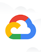 Google Cloud logo surrounded by clouds
