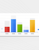 Ilustração de um gráfico de barras nas cores do Google
