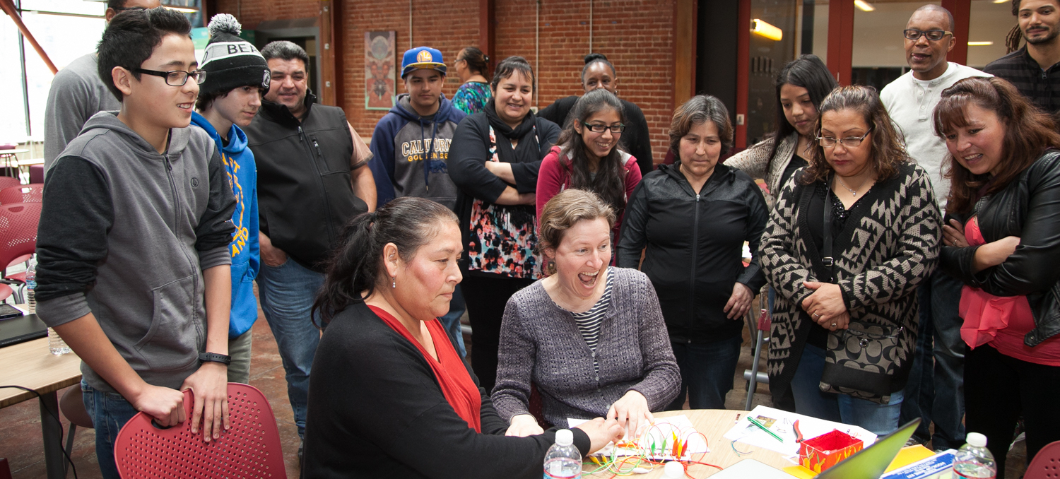 Our team and the community celebrates a milestone of a community adult learning coding skills in the center.
