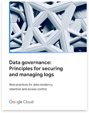 This is the cover page of this report, titled Data governance: Principles for securing and managing logs