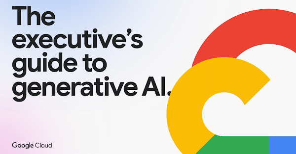 Black font reading: The executive’s guide to generative AI