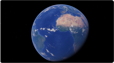 A view of Earth from space.