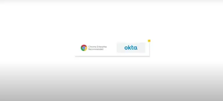 Chrome Enterprise and OKTA logos