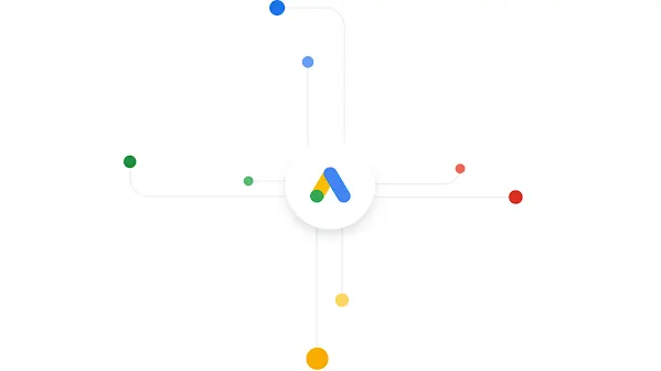 Lignes partant d’un circuit imprimé conduisant au logo Google Ads