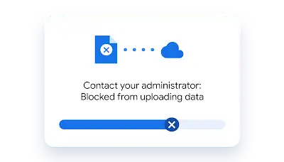 A pop-up instructing the user to contact their administrator