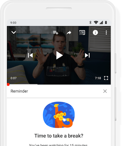A Google phone screen showing a YouTube reminder.