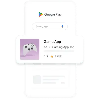 Ad example showing gaming ad on Google Play