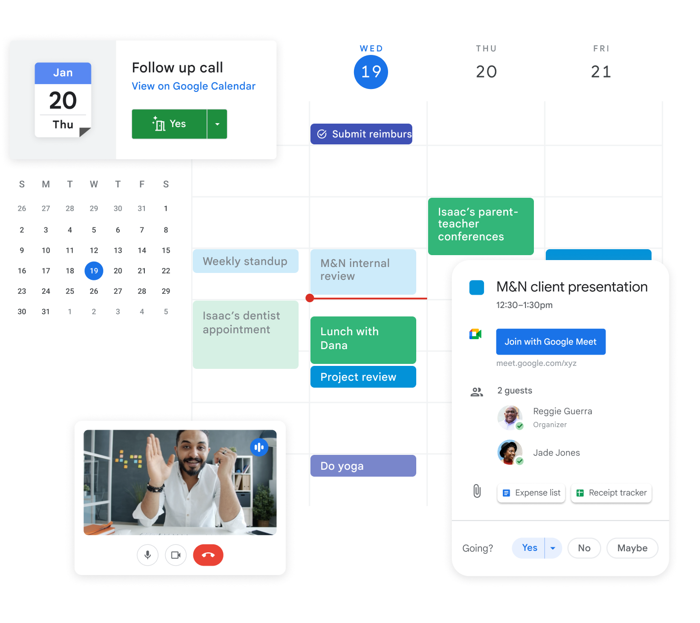 Sharable calendar with Google Workspace.