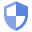 Icono de seguridad azul y blanco
